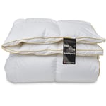 Lyxigt gåsduntäcke dubbeltäcke - Helårstäcke 200x220 cm med 100% gåsdun - Borg Living guldtäcket