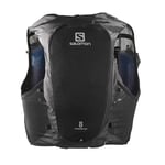 Salomon Adv Hydra Vest 8 Unisex Hydration Vest Trail running Hiking, Comfort and Stability, Quick Access to Hydration, and Simplicity, Black, L