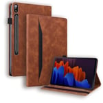For Samsung Galaxy Tab S8+ / Tab S8 Plus /  Tab S7 FE / Tab S7+ SM-T970 / SM-T976B Business Shockproof Horizontal Flip Leather Case with Holder & Card