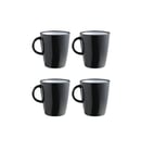 Mugg melamin 4-pack svart Brunner