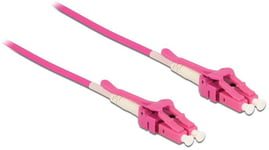 DeLOCK - Câble réseau - LC multi-mode (M) pour LC multi-mode (M) - 2 m - fibre optique - 50 / 125 microns - OM4 - sans halogène, uniboot - violet