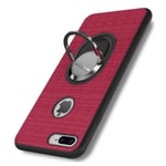 Iphone 7 - Praktiskt Stilrent Silikonskal Ringhållare Floveme Röd