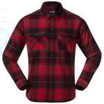 Bergans Nordmarka Flanellskjorta Herr Red/Black Check M -