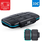 JJC Black Hard Memory Card Case for Nintendo Switch Game Card*8+Micro SD Card*8