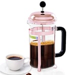 Royalford French Press Coffee Maker, 600ML- Glass Cafetière French Press Espresso Coffee Maker - Coffee Plunger Small Tea Press Coffee Maker - Heat Resistant Carafe for Camping Portable