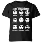 The Nightmare Before Christmas Jack Pumpkin Faces Collection Kids' T-Shirt - Black - 3-4 Years