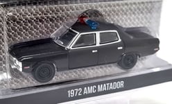 Greenlight 1/64 - AMC Matador 1972 Police Car Black Diecast Model Car