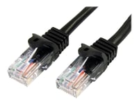 Startech.Com Cat5e Patchkabel Med Hakfria Rj45-Kontakter – 1 M, Svart - Patch-Kabel - Rj-45 (Hane) Till Rj-45 (Hane) - 1 M - Utp - Cat 5E - Hakfri - Svart