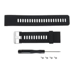 22m Black Replacement Silicone Sport Wristband for Garmin Forerunner35/30
