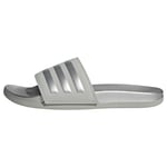adidas Femme Adilette Comfort Slides, Grey Two / Silver Metallic / Grey Two, 36 2/3