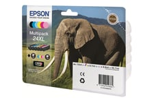 Epson 24XL Multipack - 6 pakker - XL - sort, gul, cyan, magenta, lys magenta, lys cyan - original - blækpatron