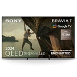 Sony BRAVIA 7 QLED (XR l Mini LED), K85XR70, 85 Inch 4K HDR Google Smart TV (2024) | Gaming Features for PlayStation 5, IMAX Enhanced, Dolby Vision Atmos, Chromecast, AirPlay, 120Hz, 5 Year Warranty
