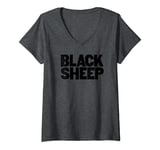 Womens Black Sheep of the Family T-Shirt Misfit Tee Rebel Outcast V-Neck T-Shirt