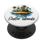 Funny Easter Island Heads Moai Statues Travel Souvenir PopSockets Swappable PopGrip