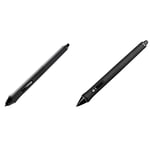 Wacom Stylet Art Pen pour Intuos Pro, Intuos 4/5, Cintiq, Cintiq Companion 1/2 - Noir & Stylet Grip Pen pour Intuos Pro, Intuos 4/5, Cintiq et Cintiq Companion 1/2