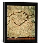 Kunst für Alle 'Encadré Image de Egon Schiele Arbre dans bewegter Air, d'art d'automne dans la Main Photos de Grande qualité Cadre, 30 x 30 cm, Noir Mat