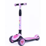 Raincoat 3 Wheel Kick Scooter Anti-Slip Deck Lean to Steer Adjustable Height Featuring Led Light-Up Wheels Perfect for Children Aged 2-12 Girls Boys