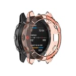 YOUZHIXUAN Smart watch series For Garmin Fenix 6 TPU Half Coverage Smart Watch Protevtice Case (Black) (Color : Orange)