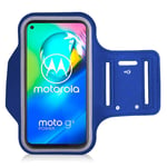KP TECHNOLOGY Motorola Moto G8 Power Armband Case - for Running, Biking, Hiking, Canoeing, Walking, Horseback Riding and other Sports for Motorola Moto G8 Power (BLUE)