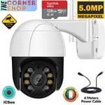 5MP Smart WIFI Calving Camera Outdoor PTZ IP Speed Dome CCTV Home Security 128GB
