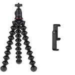 JOBY JB01503-BWW GorillaPod 1K Kit, Flexible Compact Tripod with BallHead for Enhanced Compact and CSC/Mirrorless Camera & GripTight 360 Phone Mount, Compact and Durable Smartphone Mount with 1