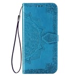TANYO Case Suitable for OnePlus Nord, Stylish Leather Full-Cover Phone Case, 3 Card Slot, Magnetic Closure and Flip Stand Wallet Case. Blue