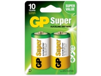 GP Batteries Super Alkaline D batteri, 13A/LR20, 2-pak
