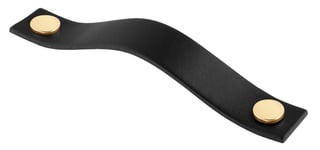Clas Ohlson Läderhandtag Levanto svart, 158 mm
