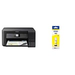 Epson EcoTank ET-2750 A4 Print/Scan/Copy Wi-Fi Printer, Black & EcoTank 102 Yellow Genuine Ink Bottle, Amazon Dash Replenishment Ready