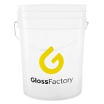 Gloss Factory vaskebøtte 20L Stor, solid vaskebøtte, gjennomsiktig