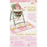 First 1st Birthday Party Girl Pink Gold High Chair Kit Hat Banner Decorations
