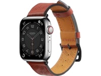 Hurtel Armband Läder Apple Watch Se, 8, 7, 6, 5, 4, 3, 2, 1 (41, 40, 38 Mm) Armband Röd
