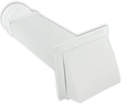 Spares2Go Universal External Wall Vent Cover Kit for Vented Tumble Dryers (White