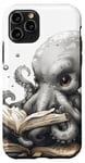 Coque pour iPhone 11 Pro Mignon anime bébé pieuvre lisant un livre de bibliothèque Deep Sea #2