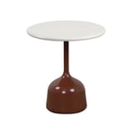 Cane-Line - Soffbordsunderrede liten - Glaze - Desert Red/Bordsskiva dia. 45 cm - Drop, Glaze, Go - Sand - Soffbord utomhus - Beige