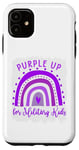 Coque pour iPhone 11 Purple Up for Military Kids Mois des enfants militaires