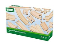 BRIO World Expansion Pack - Intermediate Wooden Train Track for Kids Age 3 Years