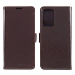 Samsung Galaxy A52s 5 G / A52 5G - AZMARO fodral plånbok i äkta läder Brun