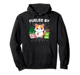 Cat Happiness Fueled By Plants Chocolate CatFunny Kawaii Pullover Hoodie