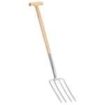 Ashwood Garden Digger Fork T Grip Steel Hand Lawn Spade Shovel Tool vidaXL
