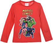 Marvels Avengers Classic Langærmet T-shirt, Red, 8 år