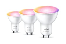 WiZ Colors - LED-spot lyspære - form: PAR16 - GU10 - 4.7 W - 16 millioner farver/varmt til køligt hvidt lys - 2200-6500 K (pakke med 3)