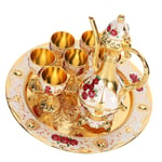 (Gold White Red)Metal Coffee Pot Set Captivating Vintage Wine Pot Set With