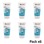 Garnier Skin Naturals Pure Active 3 in 1 Matify/Purify Skin 150 ml Pack of 6