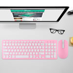 108 Keys Multi-functional 2.4g Wireless Keyboard Mouse Combo Pink