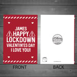 Personalised Valentines Day Lockdown Card For Boyfriend Husband Wife Girlfriend