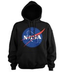 Hybris NASA logo hoodie (Black,XL)