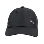 PUMA Women's Evercat Opal Adjustable Cap, Black/Rose Gold, One Size