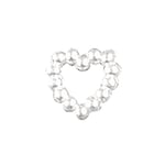 Rayher cœur en perles acryliques, plastique décoration mariage 48pc 1cm, 1516000