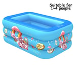 BEIAKE Inflatable Lounge Pool,Baby, Kiddie, Kids, Adult, Padding Pool Summer Water Party for Outdoor, Garden, Backyard, 210 * 135 * 55Cm,Blue